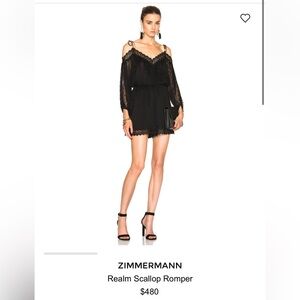 Zimmermann Black Ruched Babydoll Dress